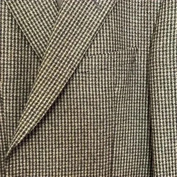 Men’s 90% wool/10% cashmere houndstooth blazer with 2 inner and 3 outer pockets - Picture 10 of 11